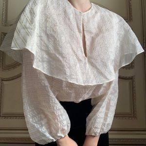 MASSIMO DUTTI Blouse with Billowy Collar